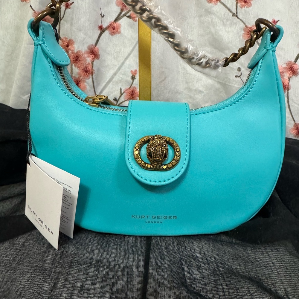 KURT GEIGER Turquoise Shoulder Bag - Picture 2 of 13